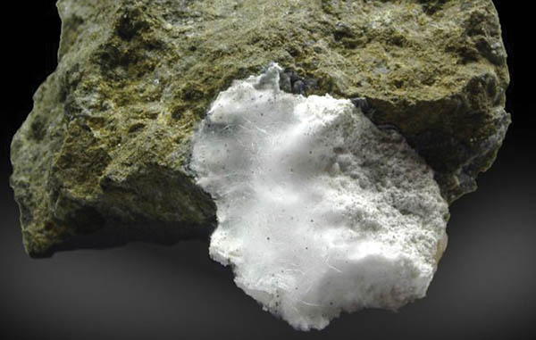 Mordenite crystals in a vug of basalt